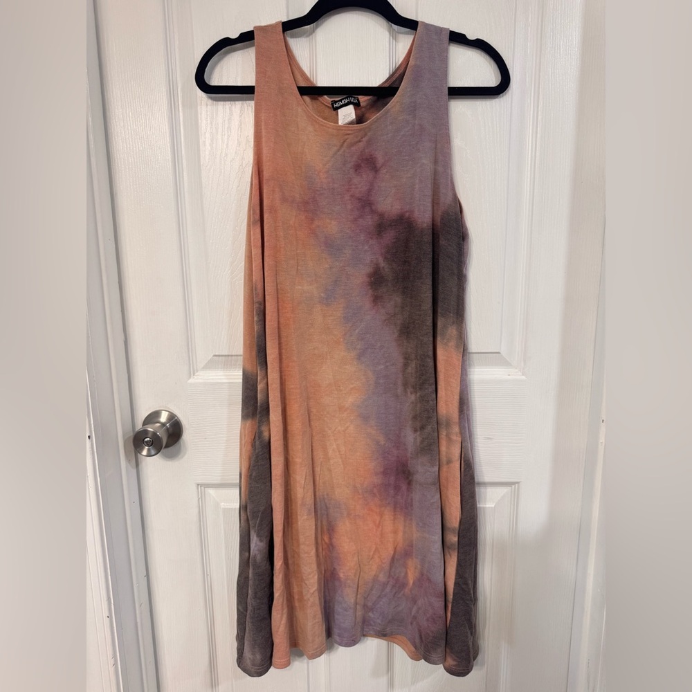 Tie die midi dress